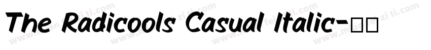 The Radicools Casual Italic字体转换